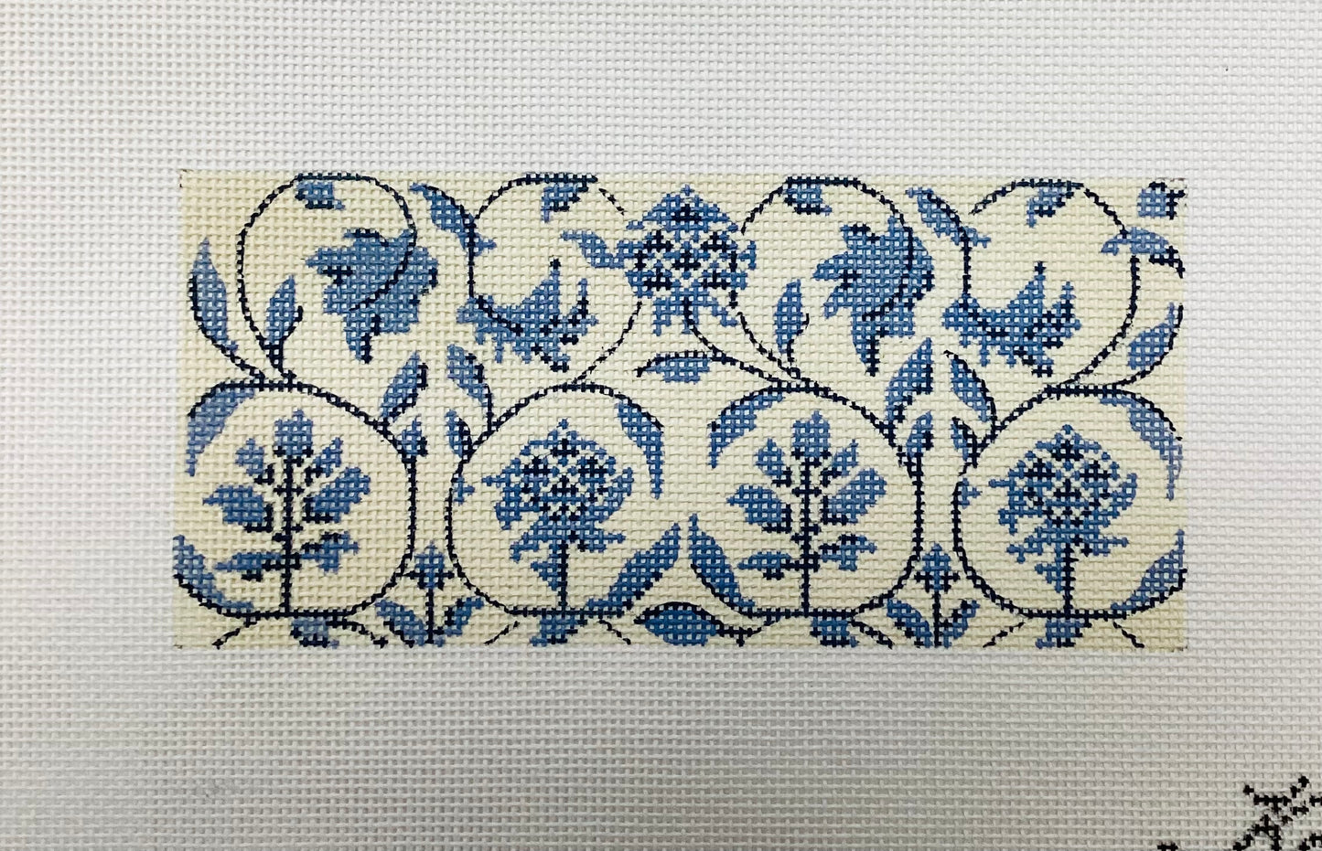 Blue Toile Wallet Needlepoint