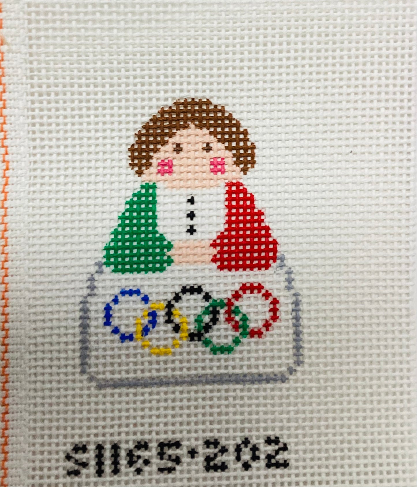 Italian Olympic Angel Needlepoint