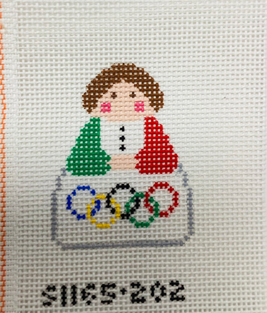 Italian Olympic Angel Needlepoint