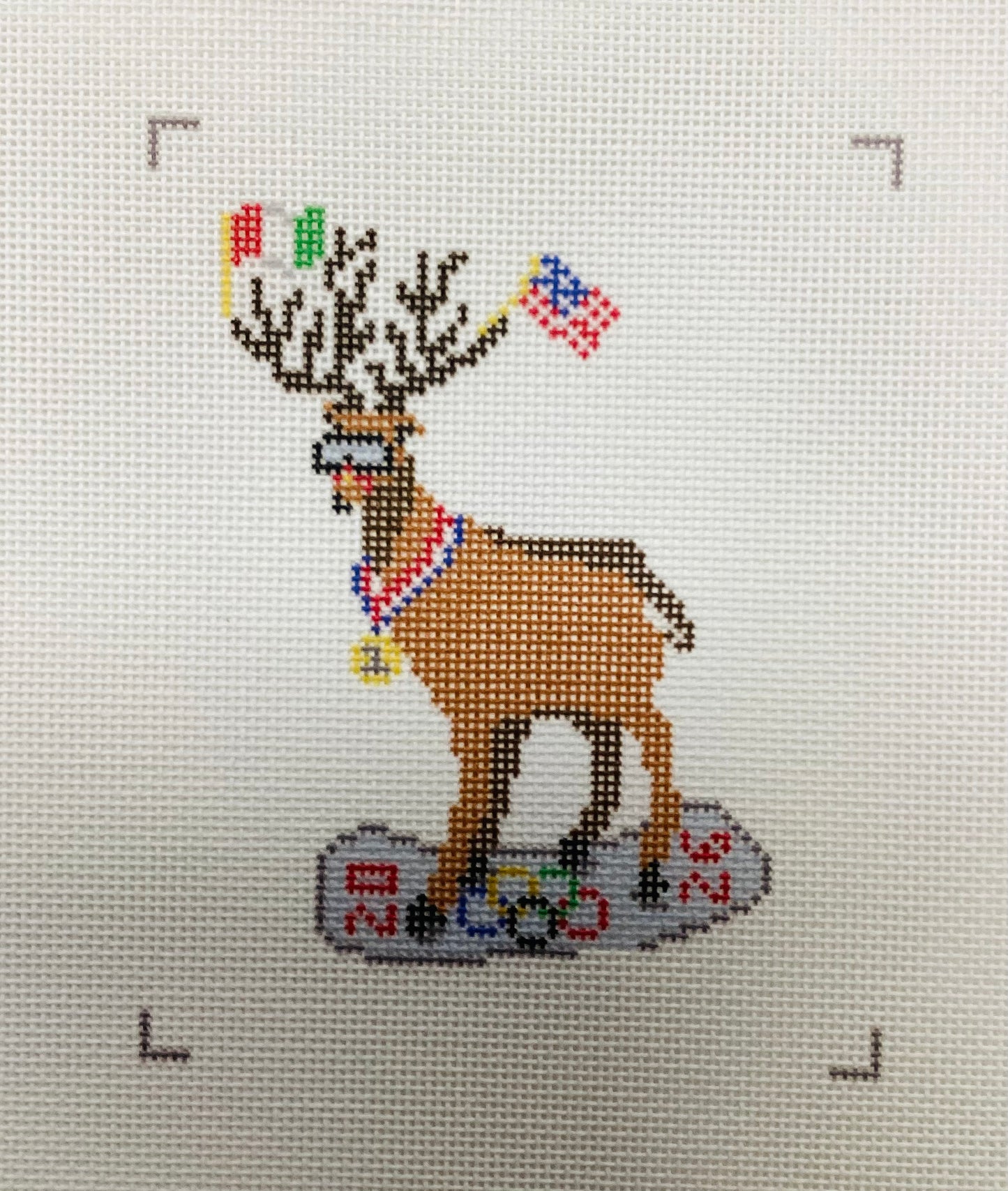 Dolce Vita Olymica 2026 Reindeer Needlepoint