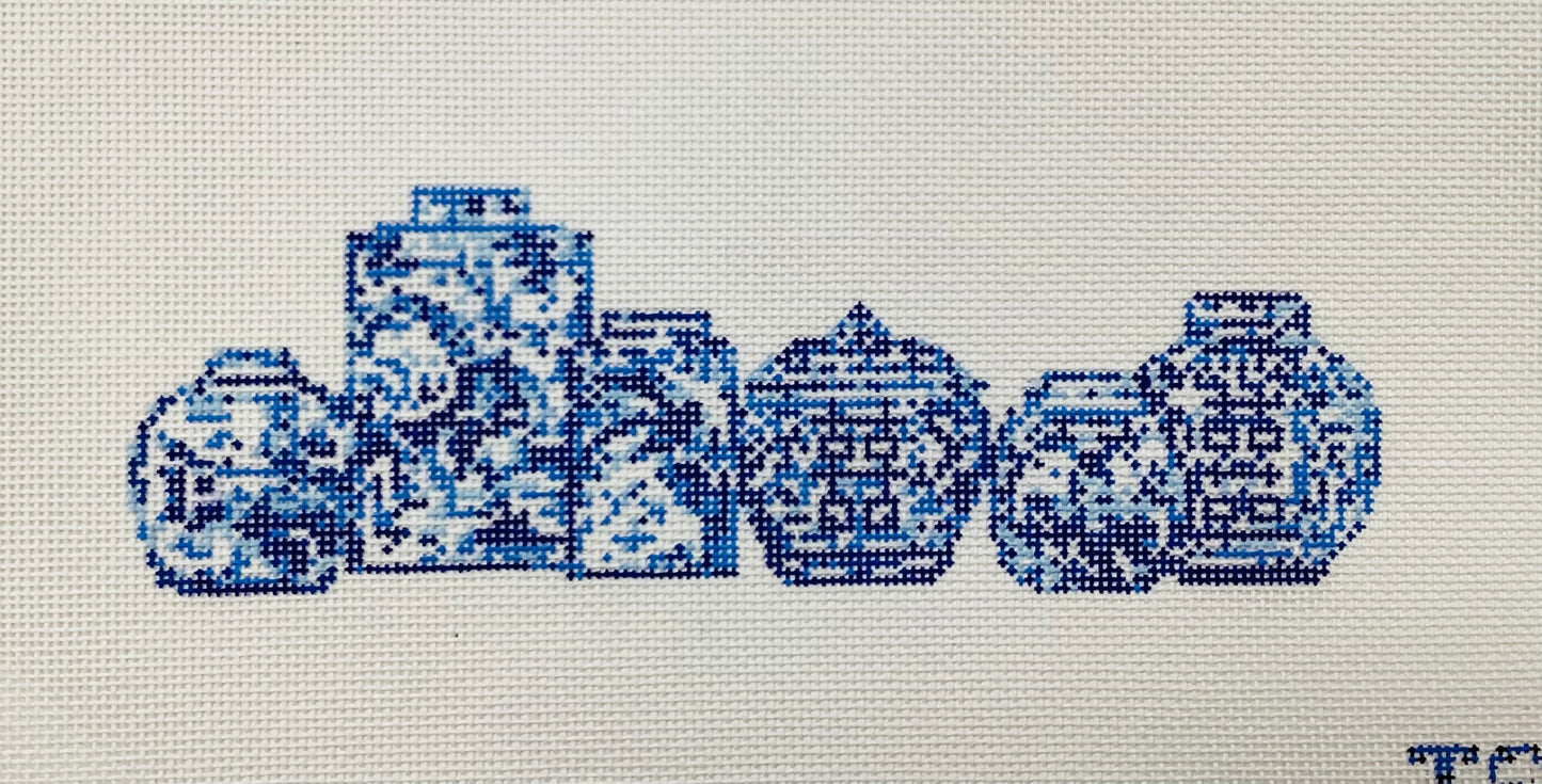 Ginger Jars Clutch Needlepoint