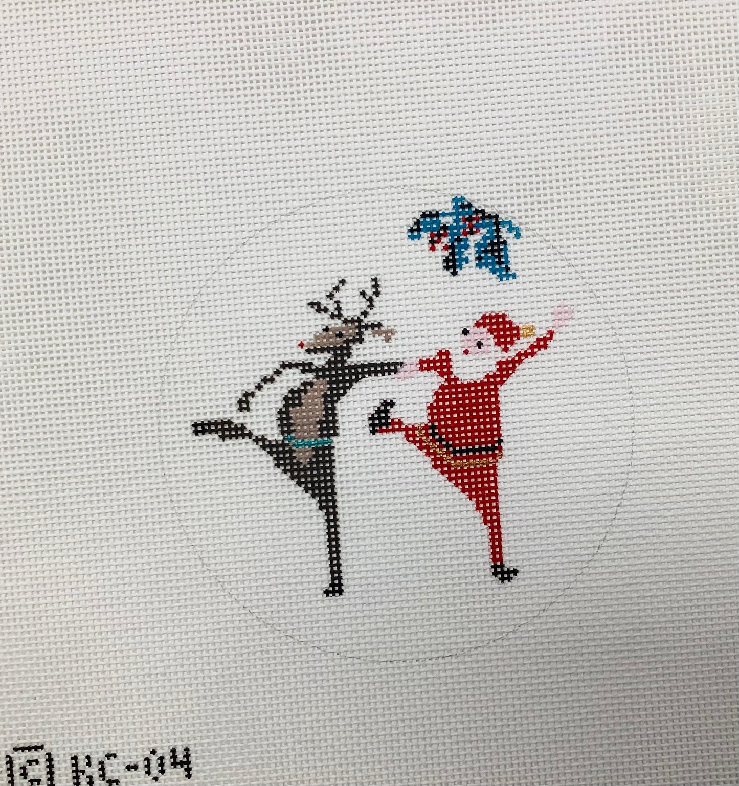 Santa and Rudolph Needlepoint