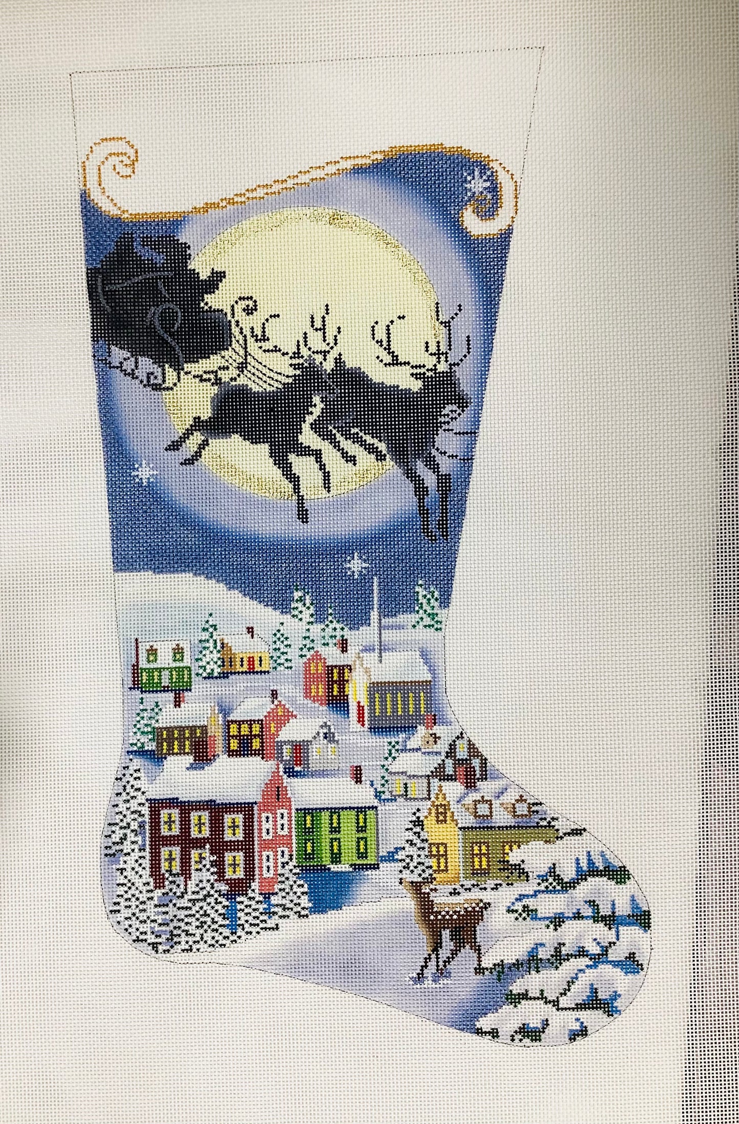 Santa Silhouette Stocking