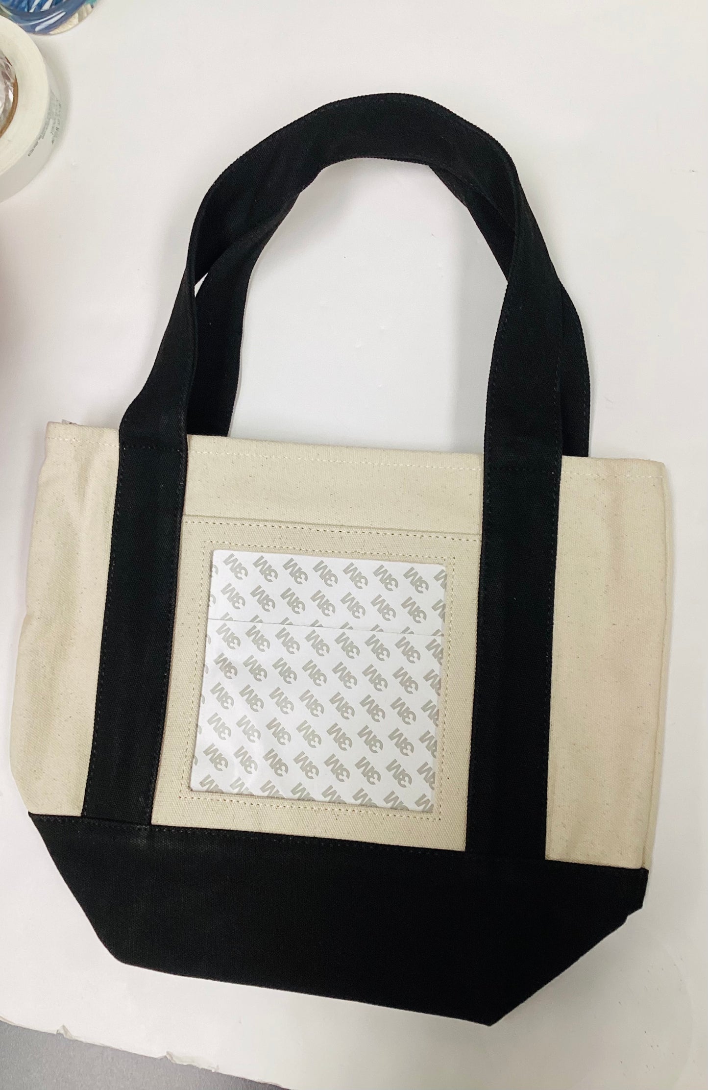 Small Tote Bag with insert for Self Finishing - Black