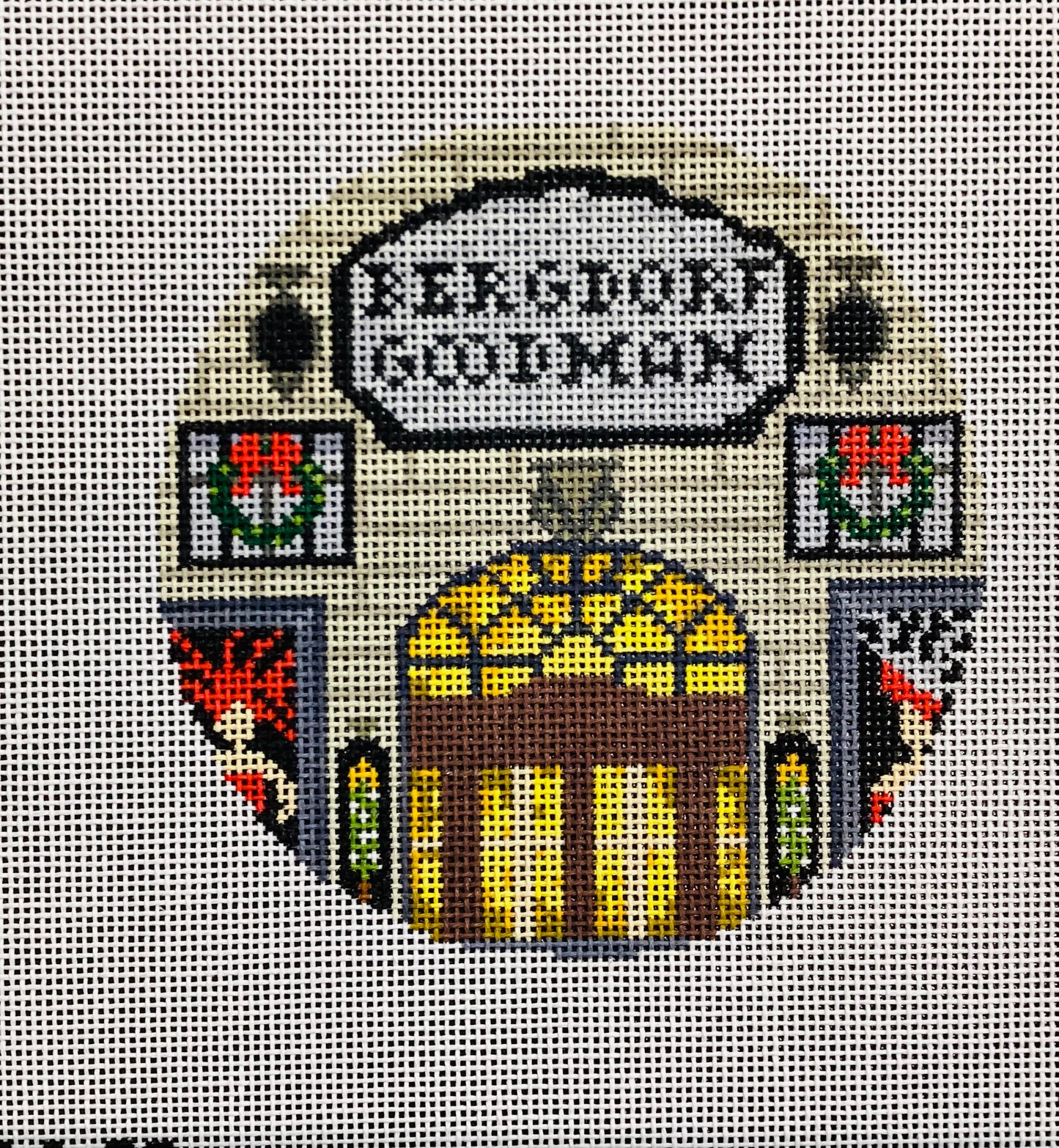 Bergdorf Goodman Needlepoint Round