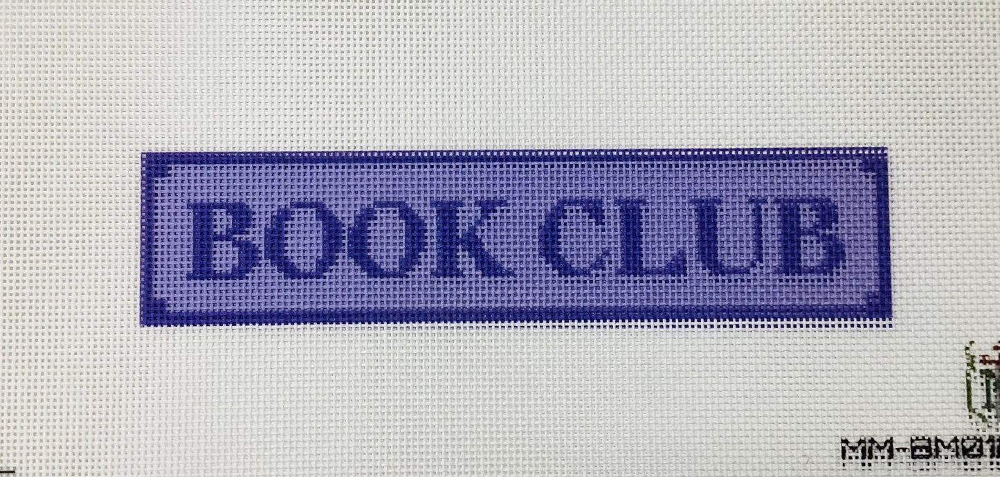 Book Club Bookmark Needlepoint Purple