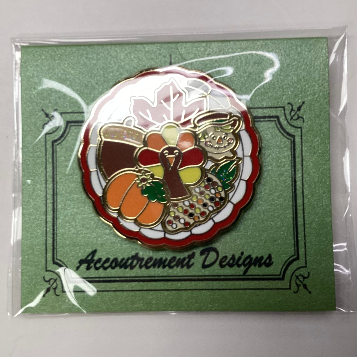 Thanksgiving Plate Mag Friends needleminder Accoutrement