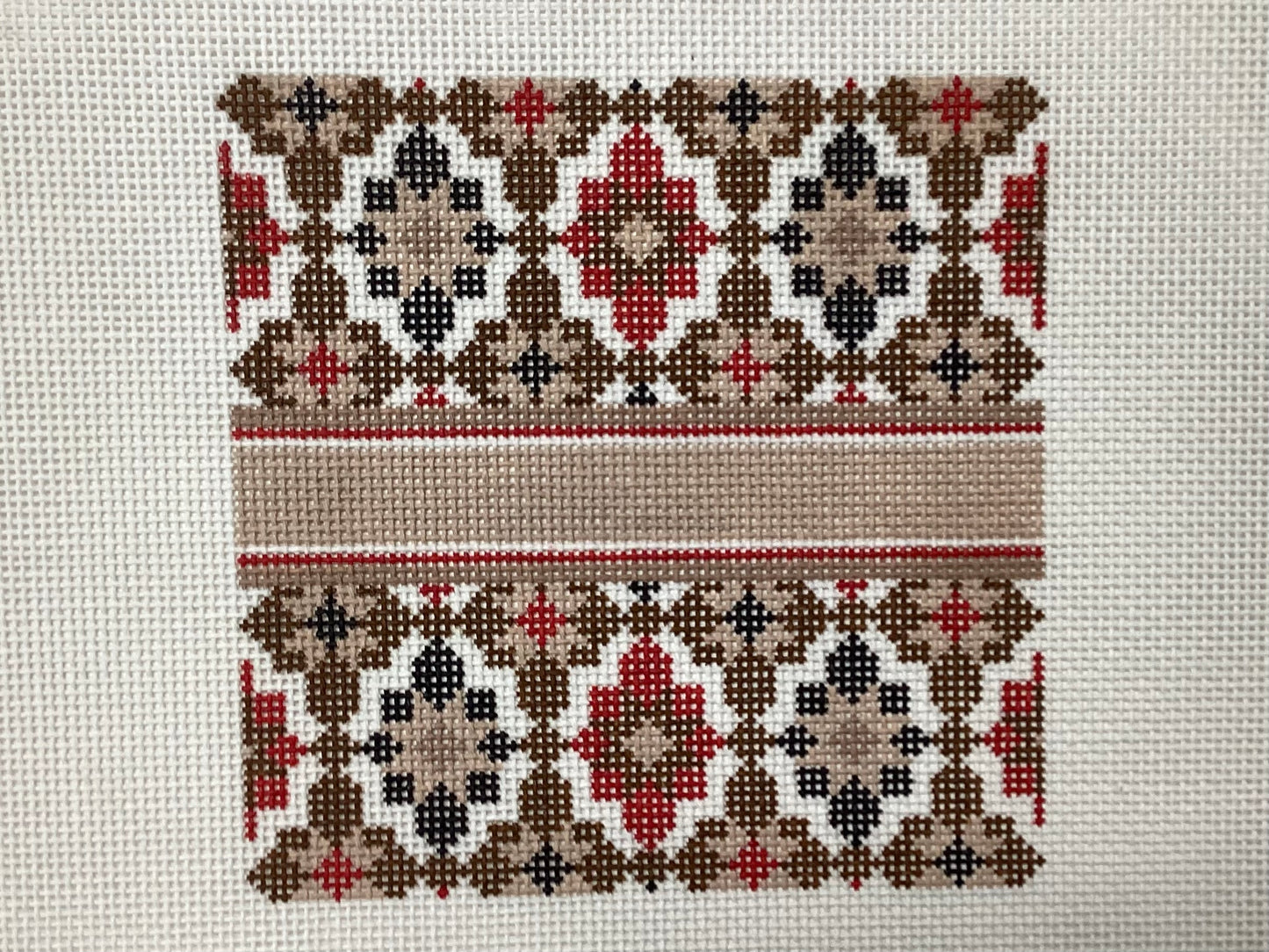 Portuguese Tiles - Fall 4"Needlepoint