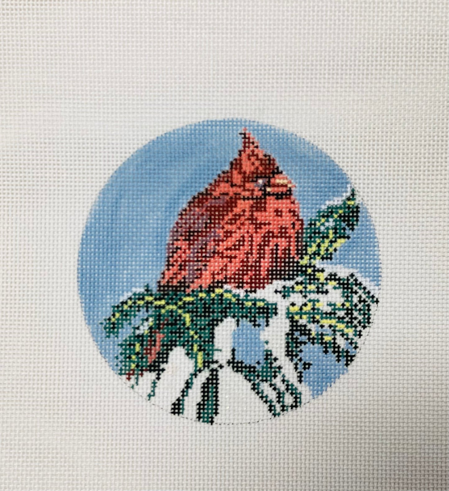 Special Cardinal Ornament Needlepoint Canvas