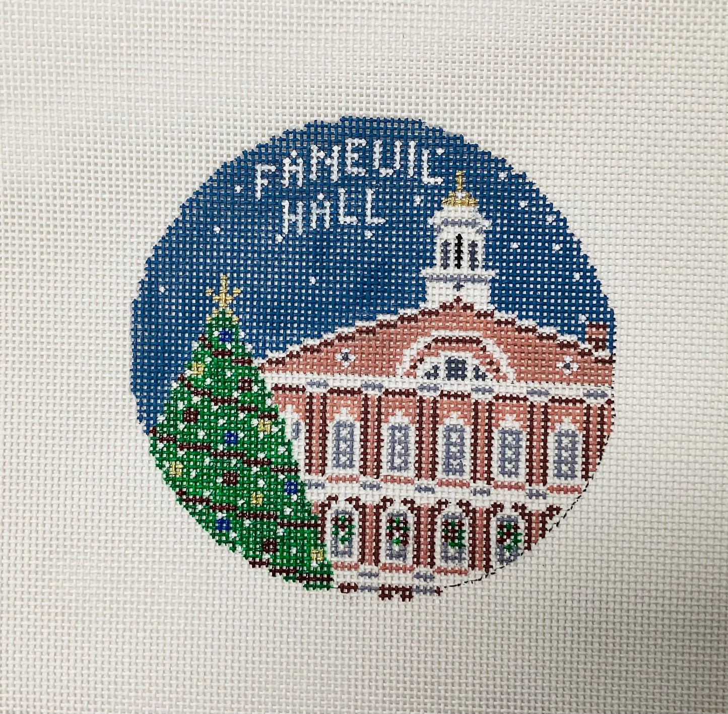 Faneuil Hall Tree Ornament Needlepoint Canvas