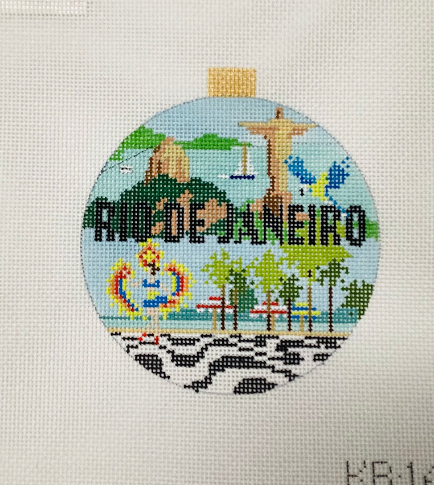 KB Travel Round - Rio De Janeiro Needlepoint