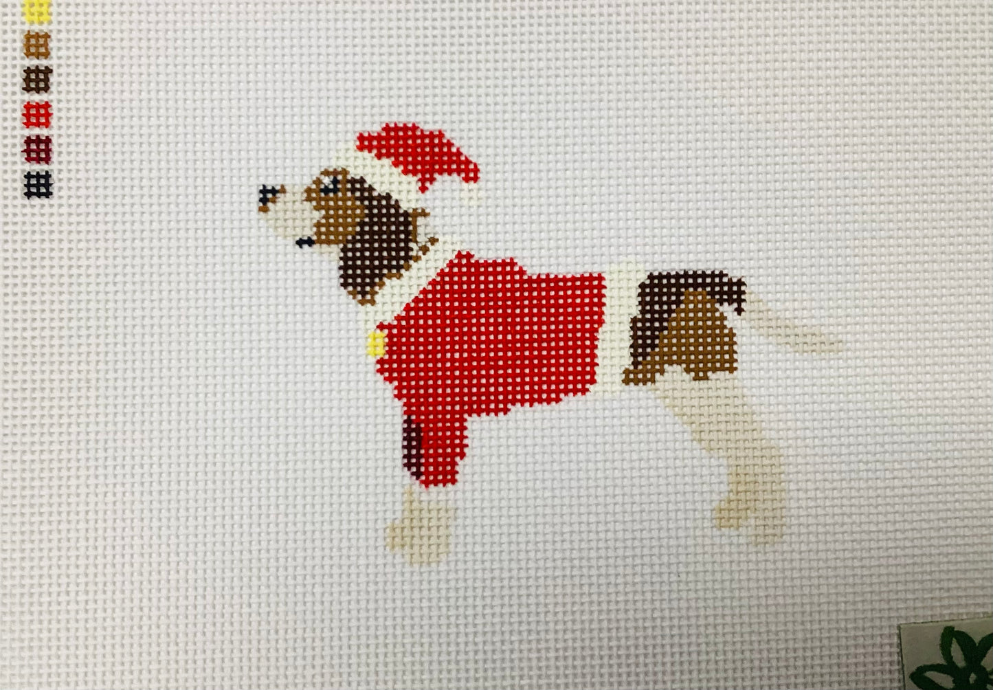 Santa Beagle Needlepoint