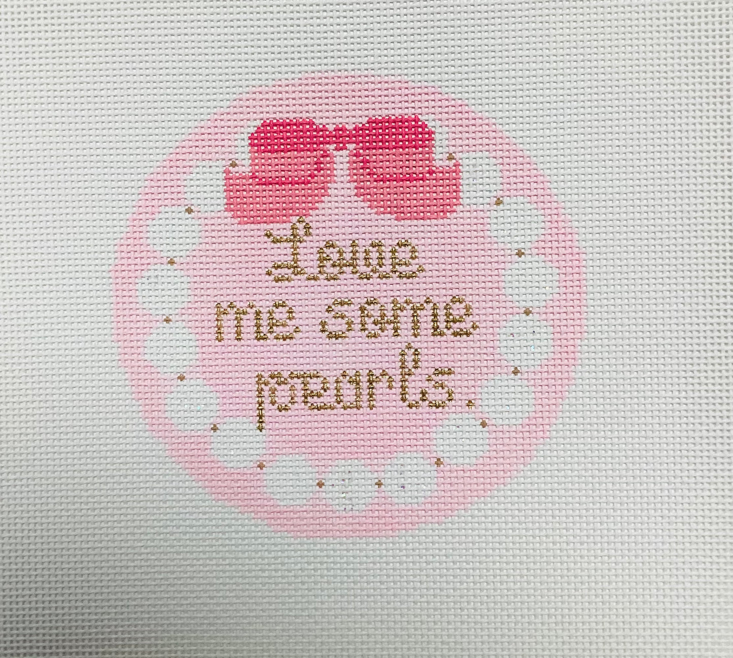 Love me some pearls Needlepoint Canvas