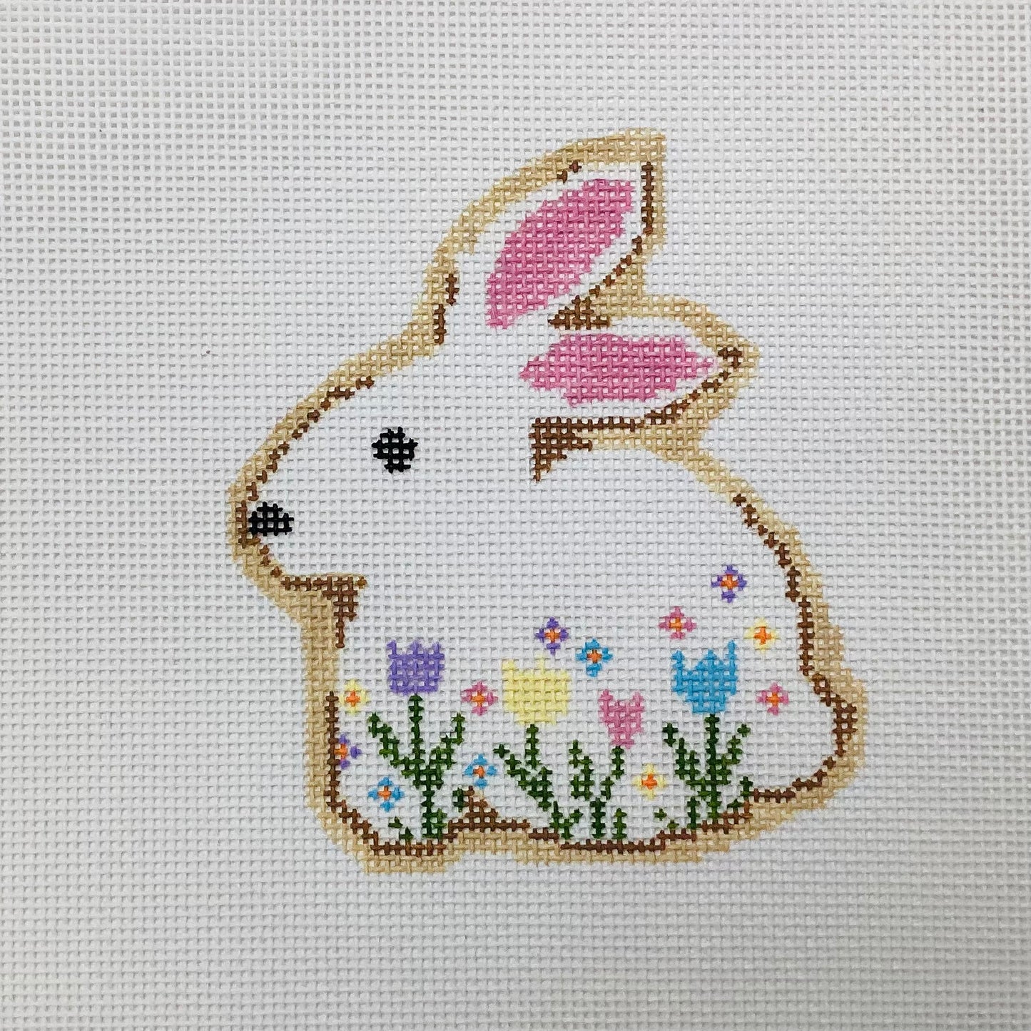 Bunny Cookie Needlepoint Ornament