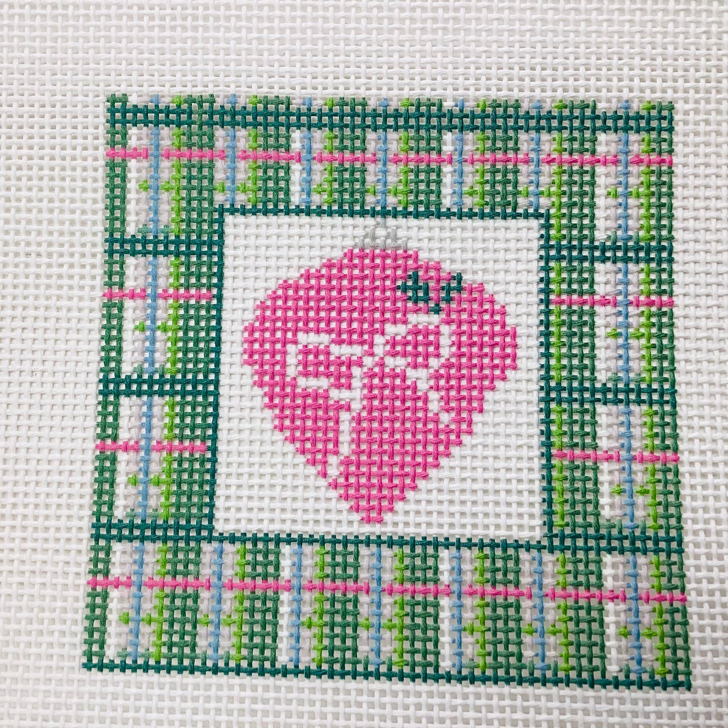 Mad for Plaid Pink Bow Ornament