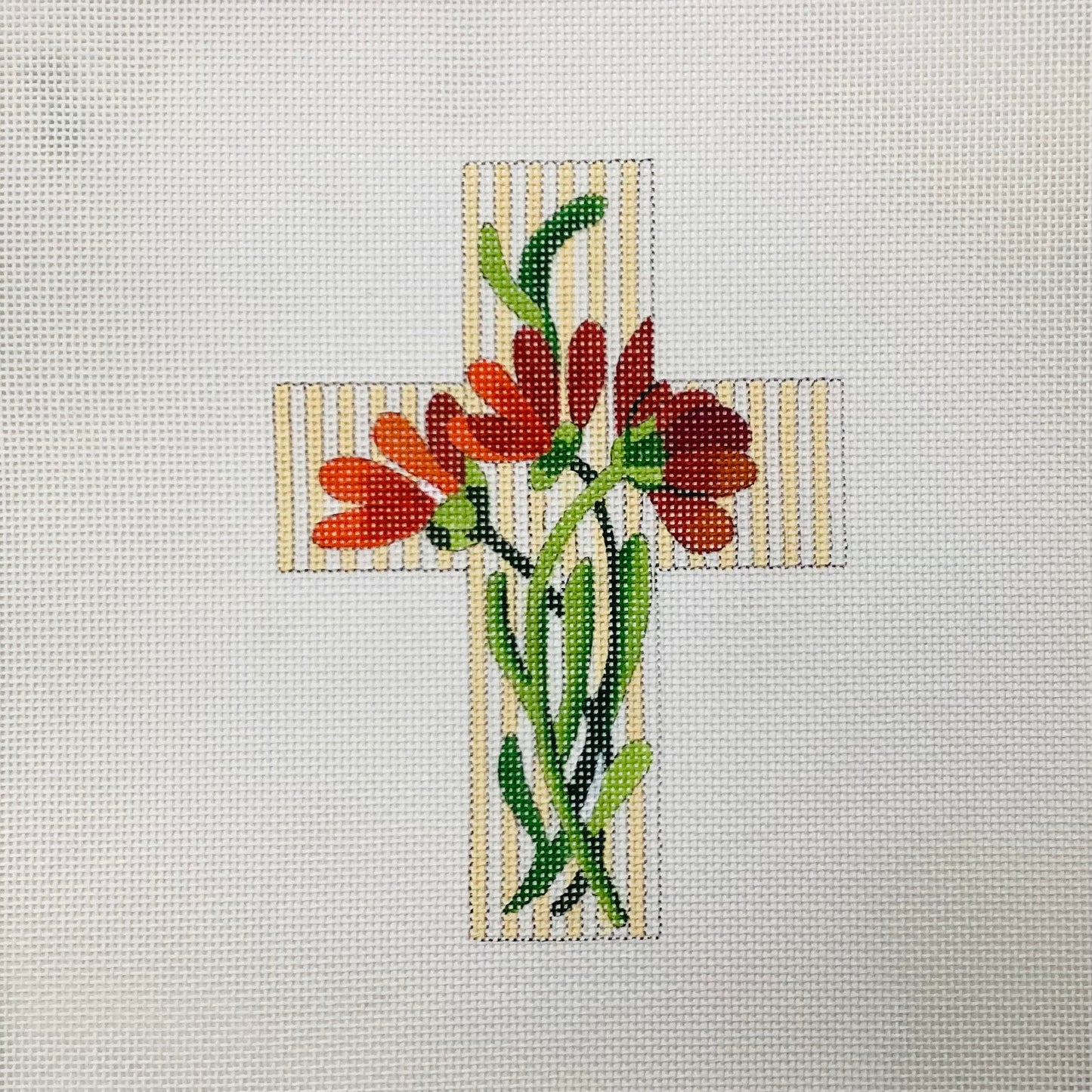 Medium Cross, Orange Zinnea