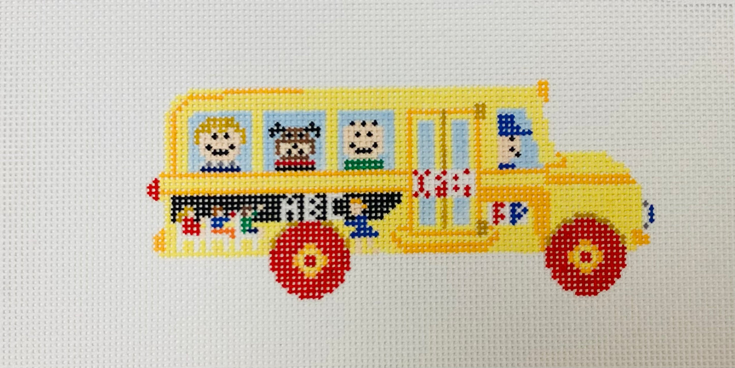 Fisher Price School Bus Needlepoint Canvas