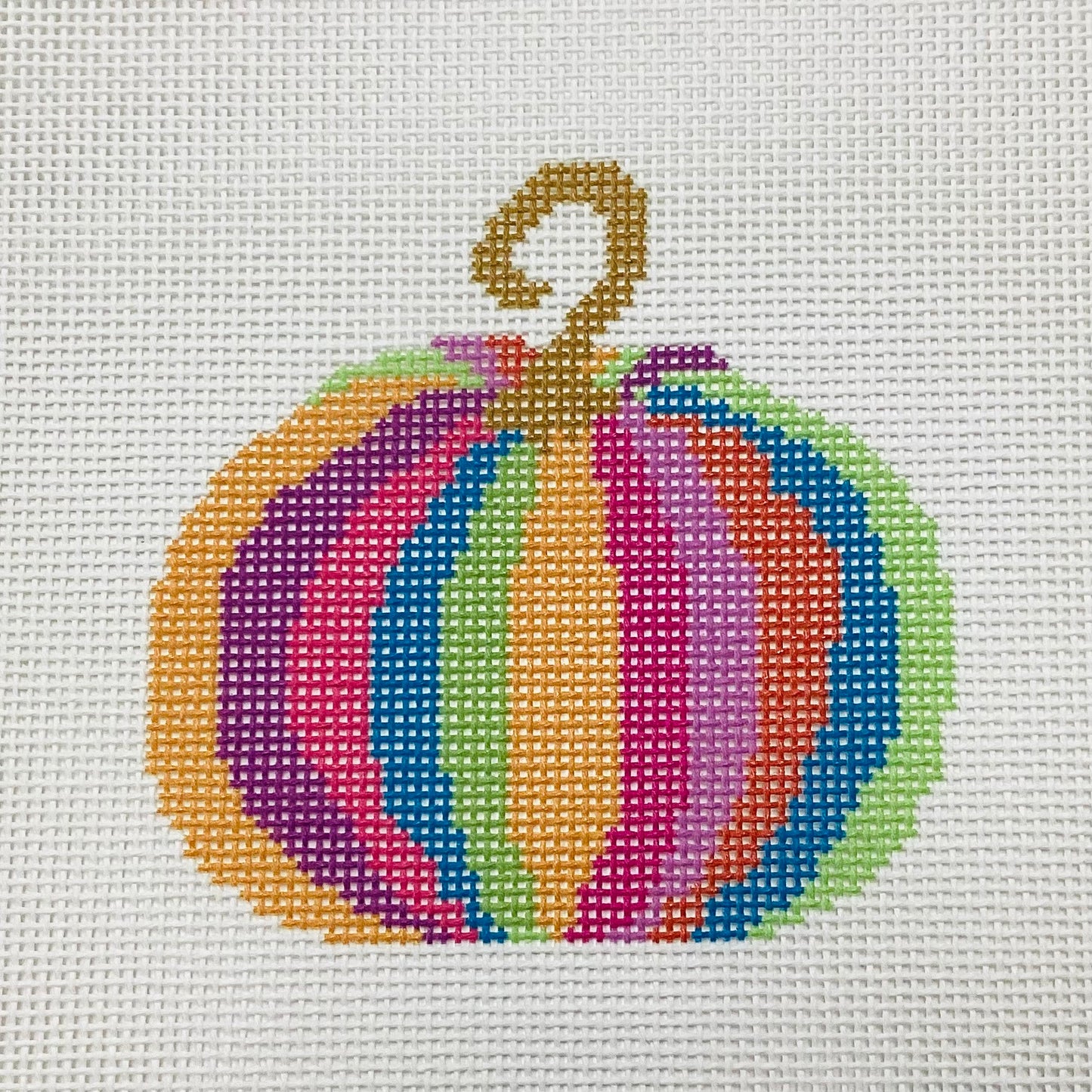 Colorful Pumpkin with Curved Stem