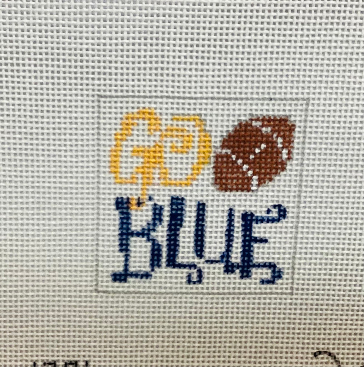 Go Blue Needlepoint Canvas