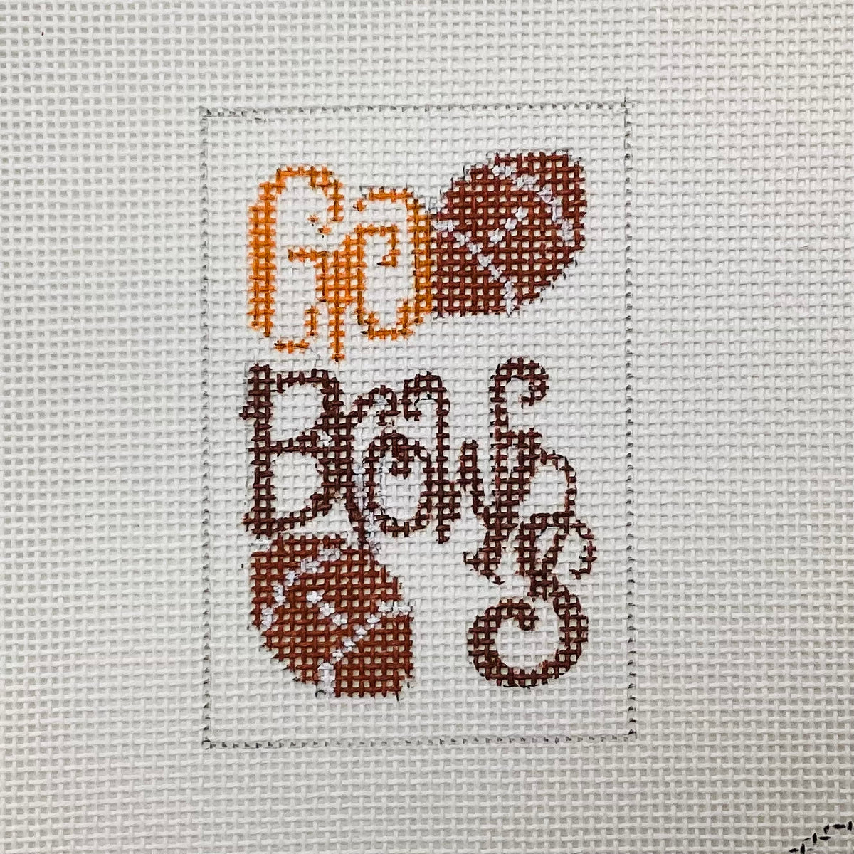 Go Browns Rectangular Needlepoint Canvas