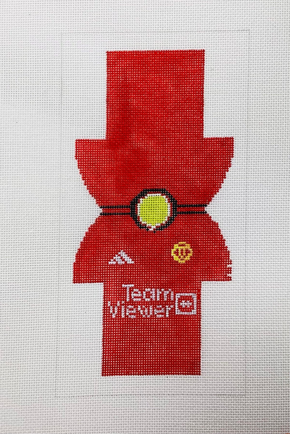 Manchester United Soccer Jersey Needlepoint