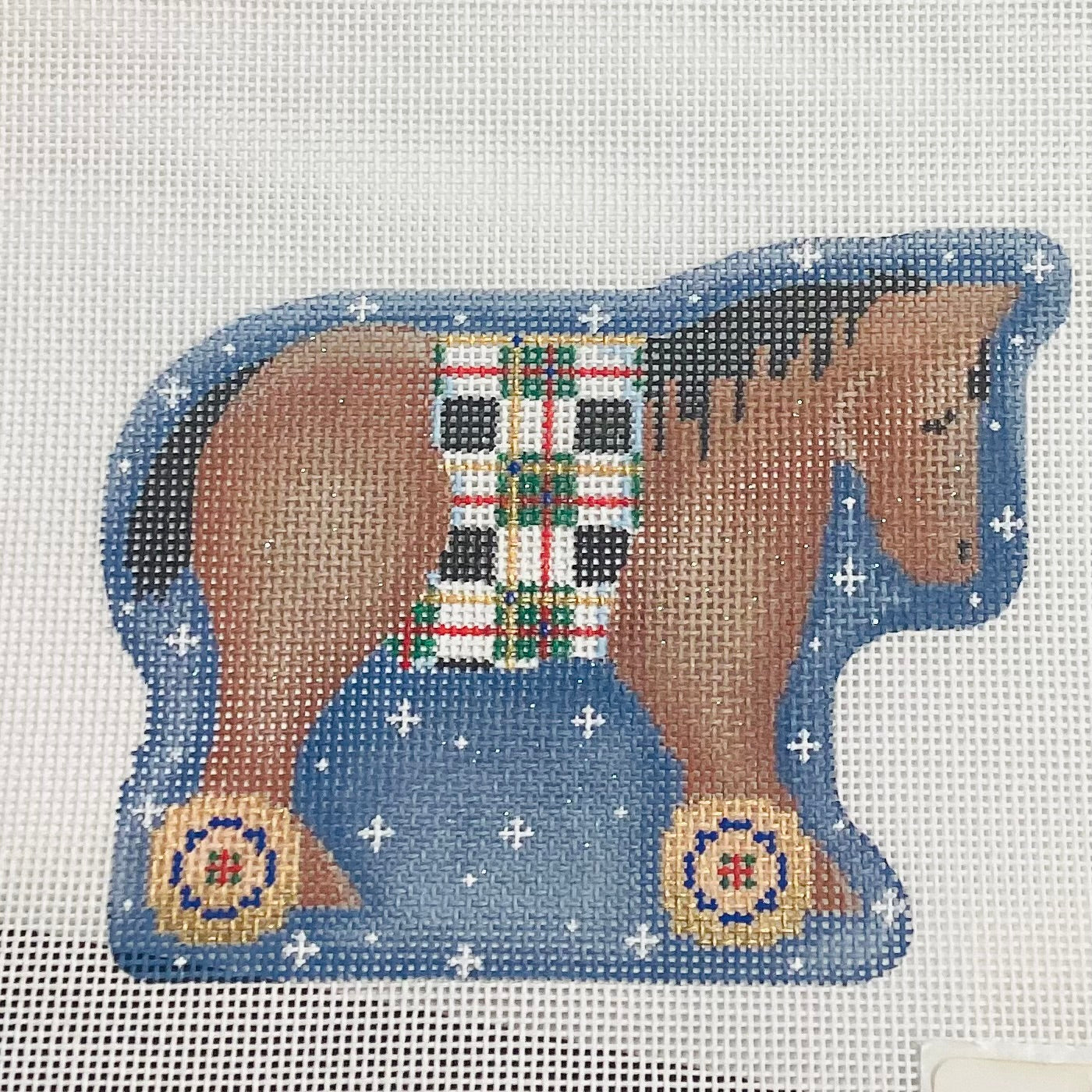 Bay Horse on Wheels Ornament