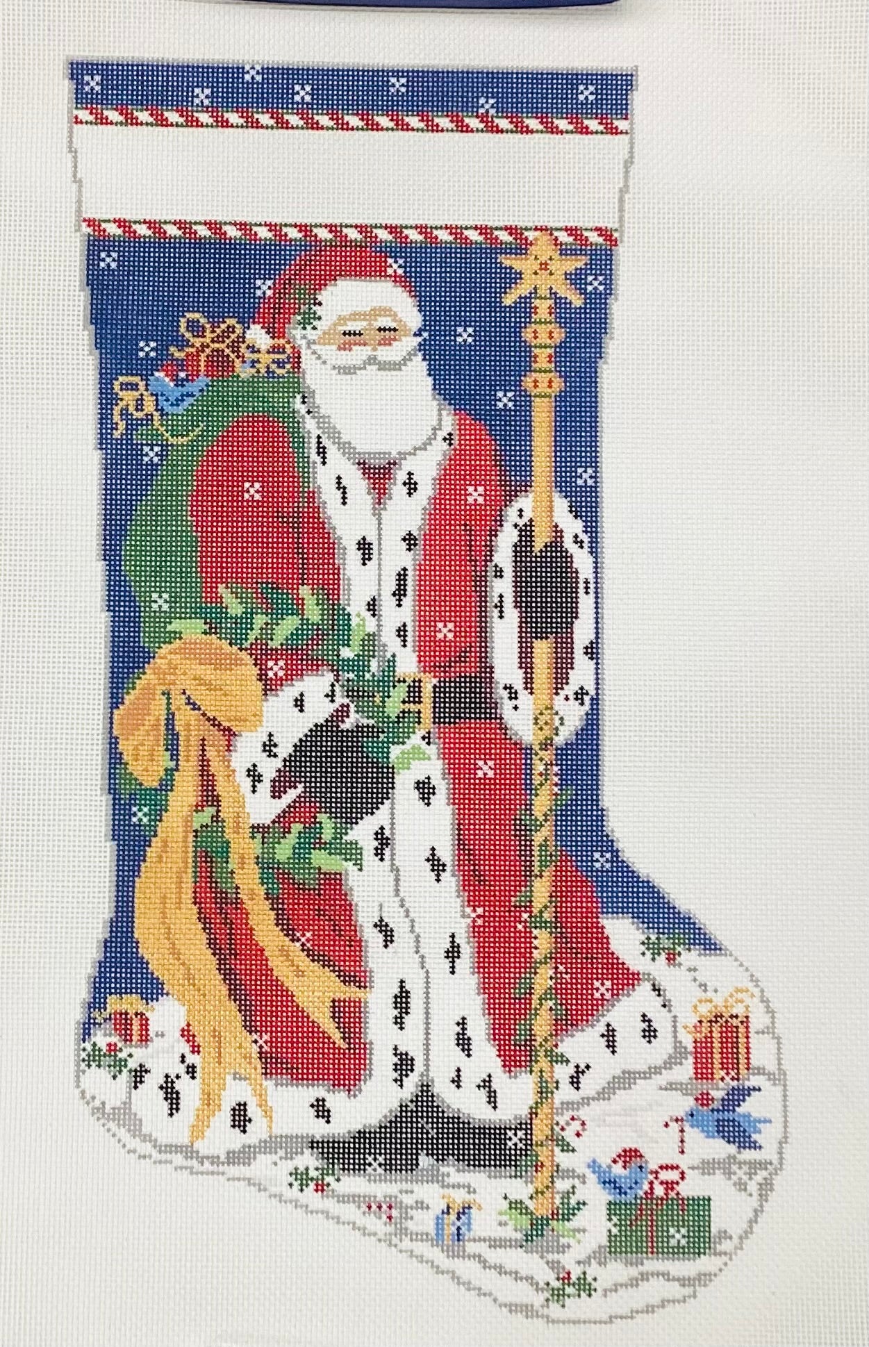 Santa at the North Pole Stocking