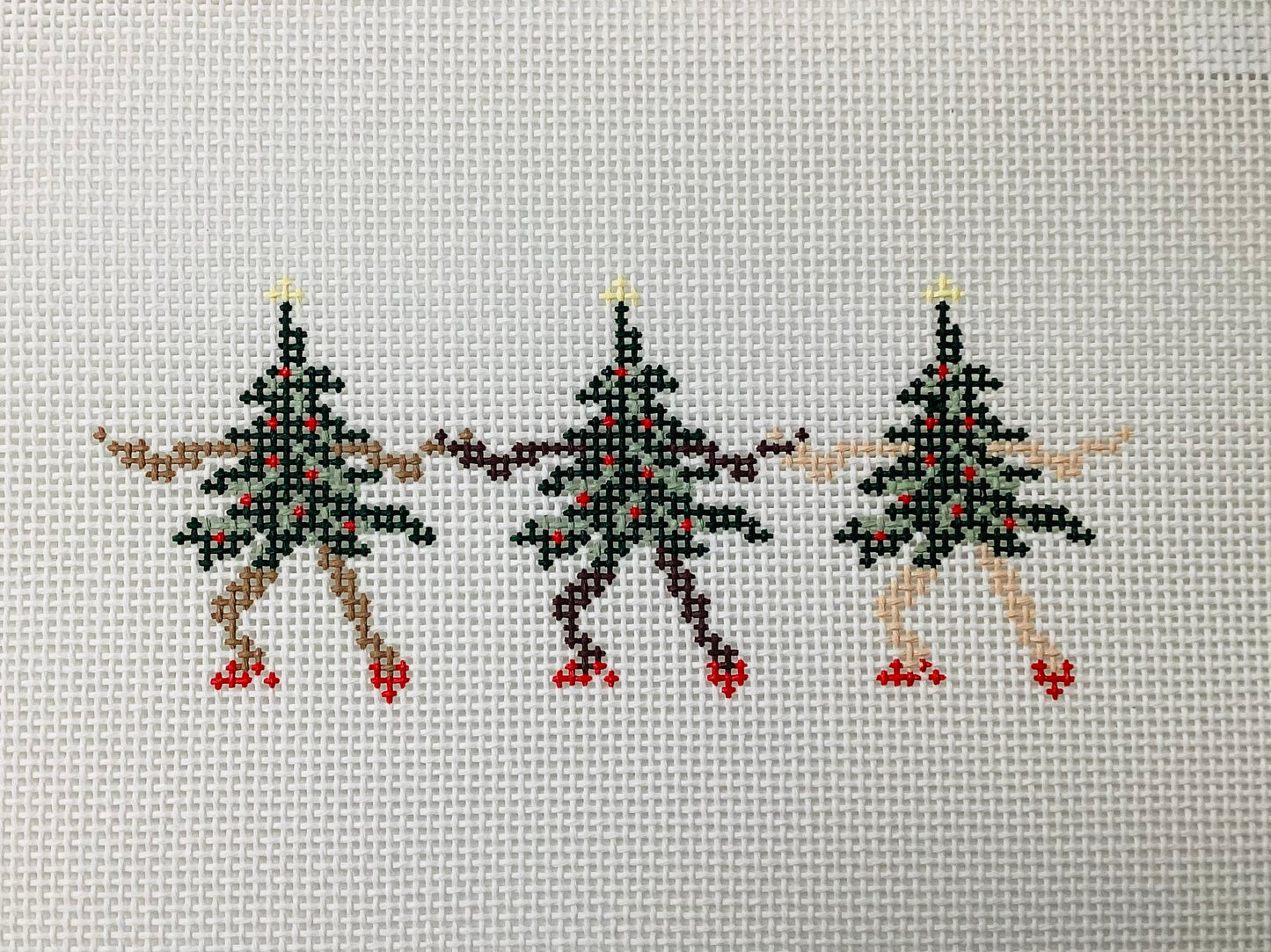 Dancing Trees Needlepoint Ornament