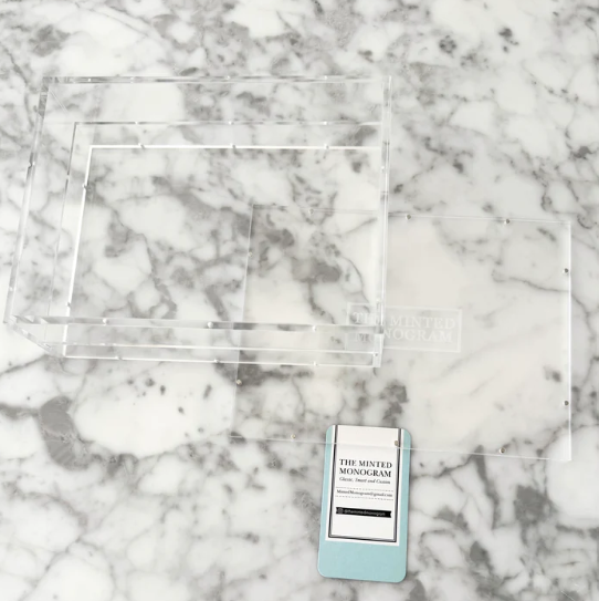 Minted Monogram Acrylic Tray 5 x 7