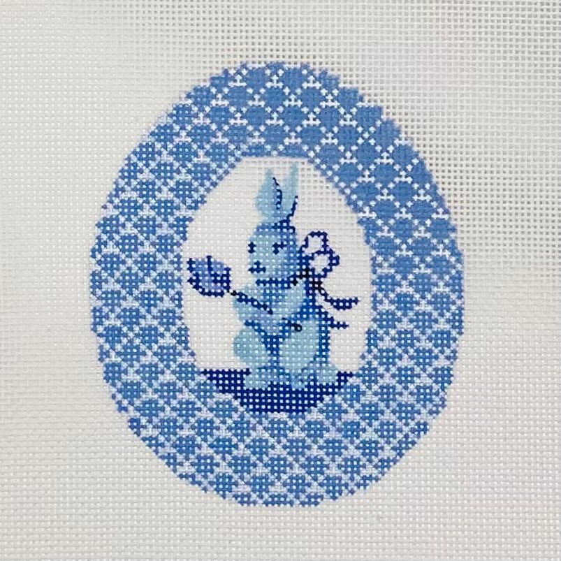Blue Bunny with Tulip Egg