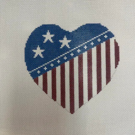 flag heart ornament