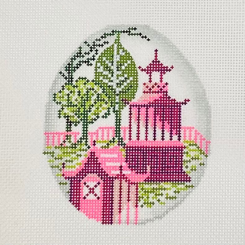 Pink & Green Pagoda Egg