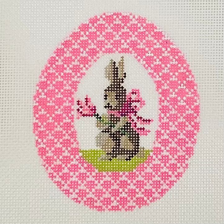 Pink Bunny with Tulip Egg