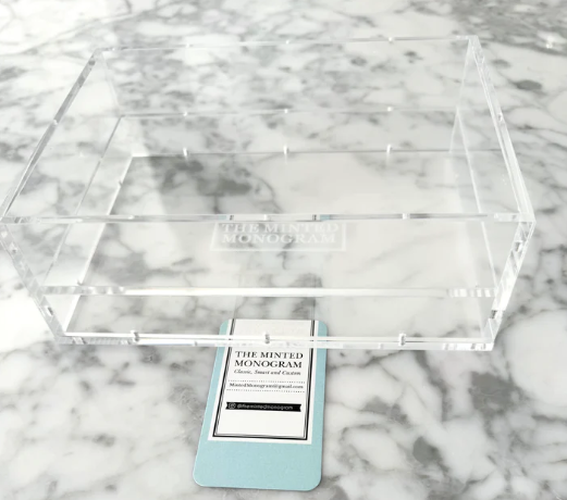 Minted Monogram Acrylic Tray 4 inch square