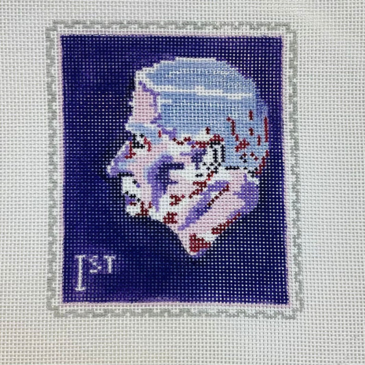 King Charles Stamp w/stitch guide