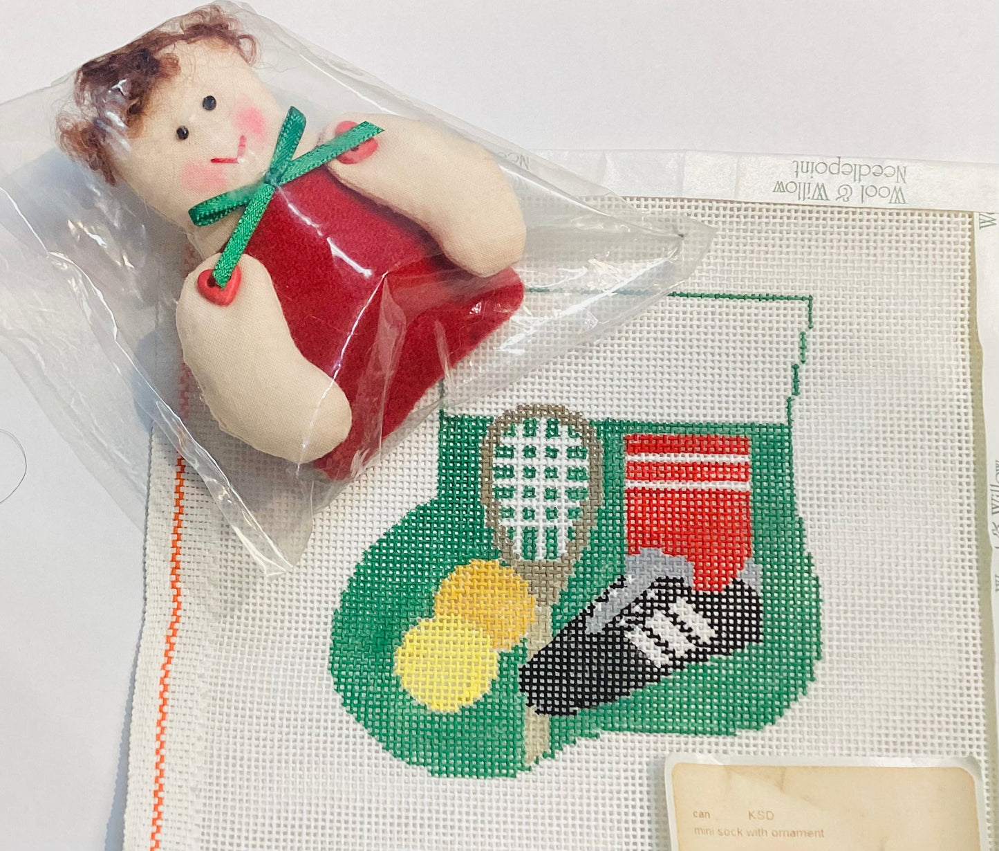 mini sock with ornament- lacrosse