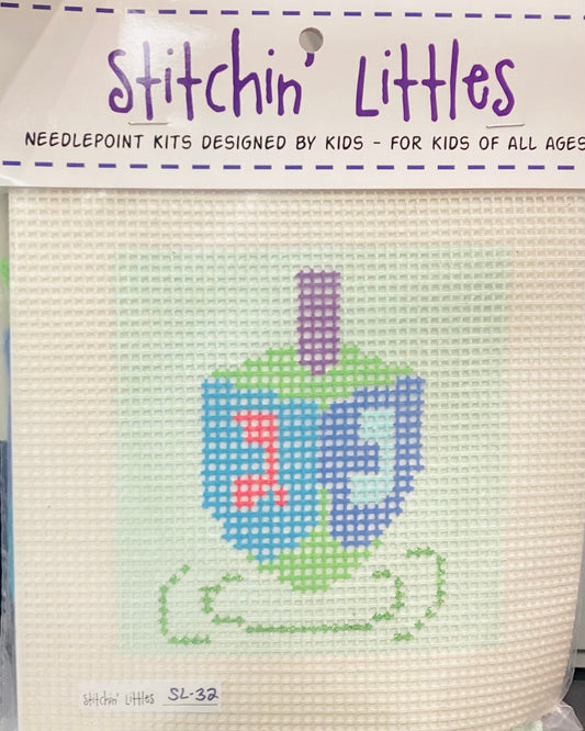 Stitchin' Littles Kit 5x5 - Hanukkah Dreidel