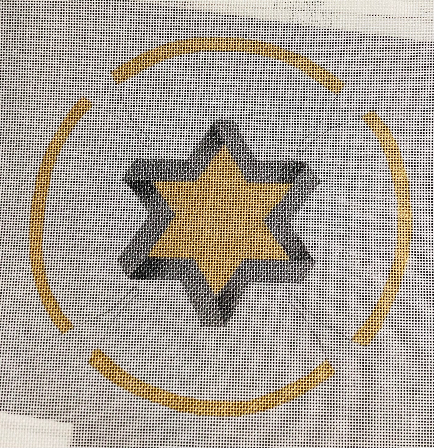 Wedding Kippah Wool and Willow Needlepoint