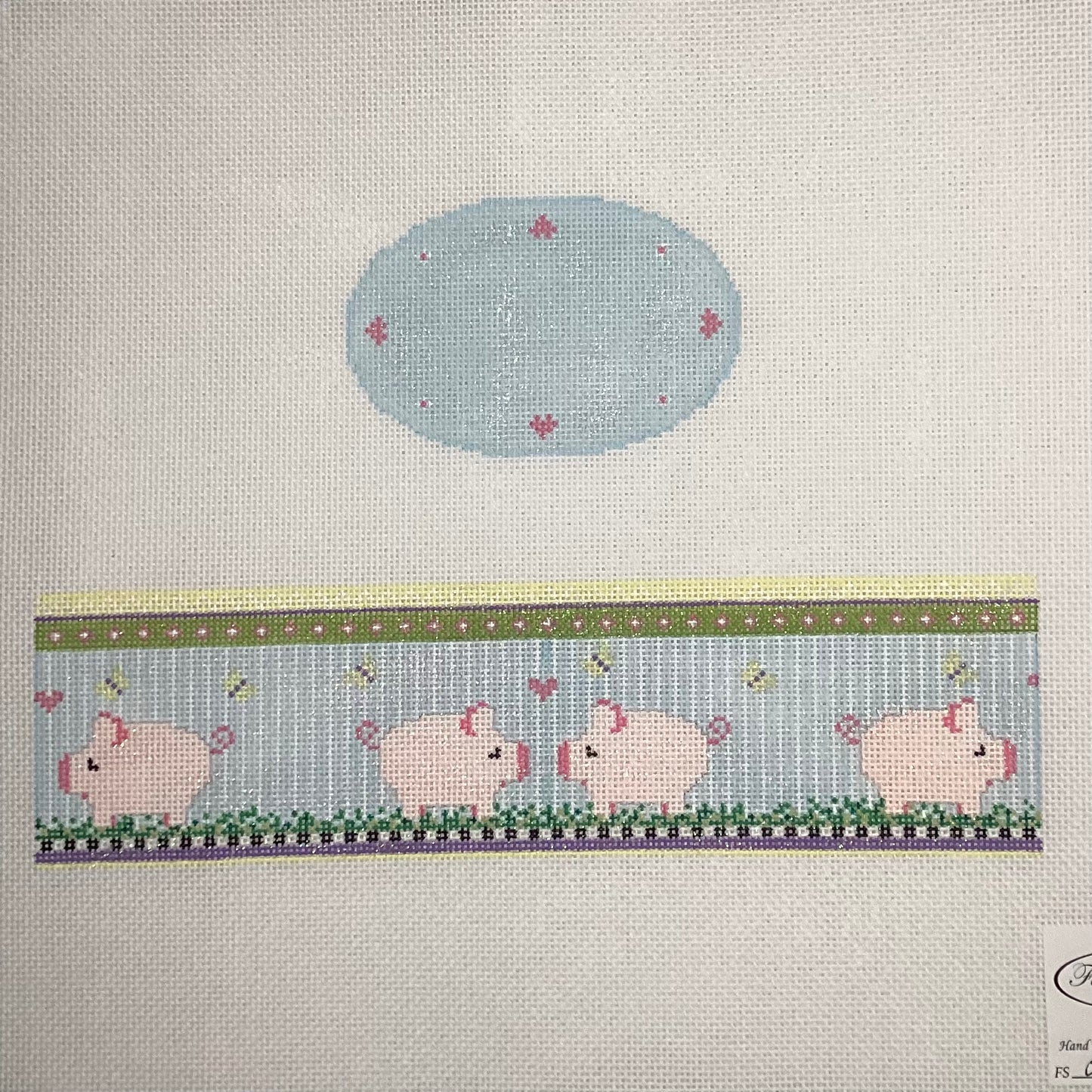 Pigs on Blue Limoges Box