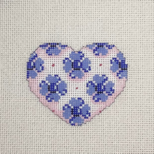 Blue Flower Mini Heart