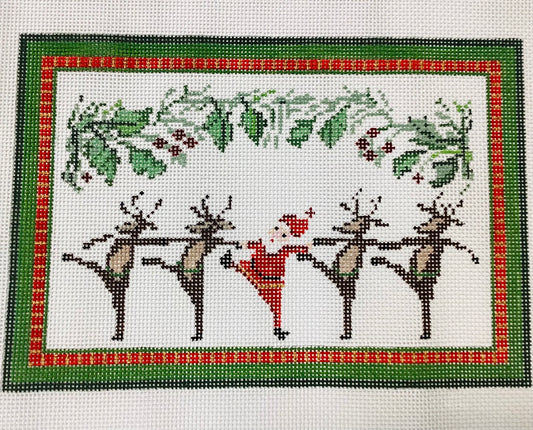 Dancing Santa and Reindeer
