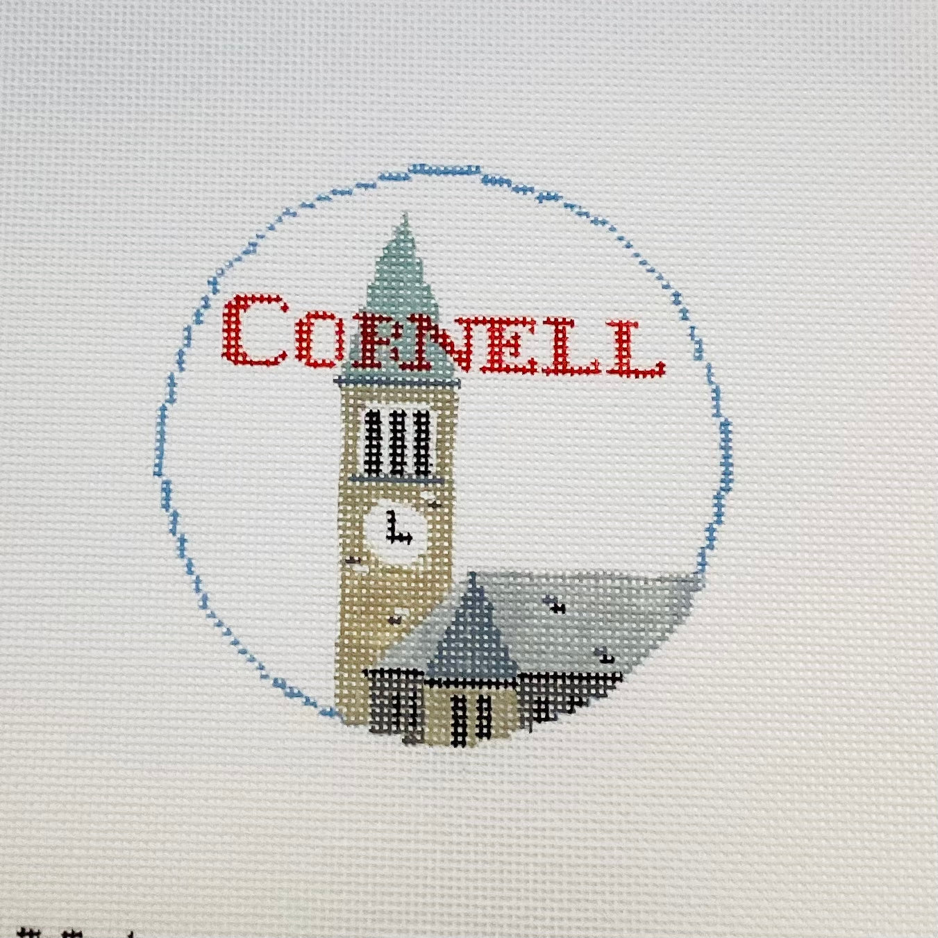 Cornell U, Clock Tower Needlepoint