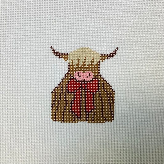 Highland Cow Needlepoint Canvas