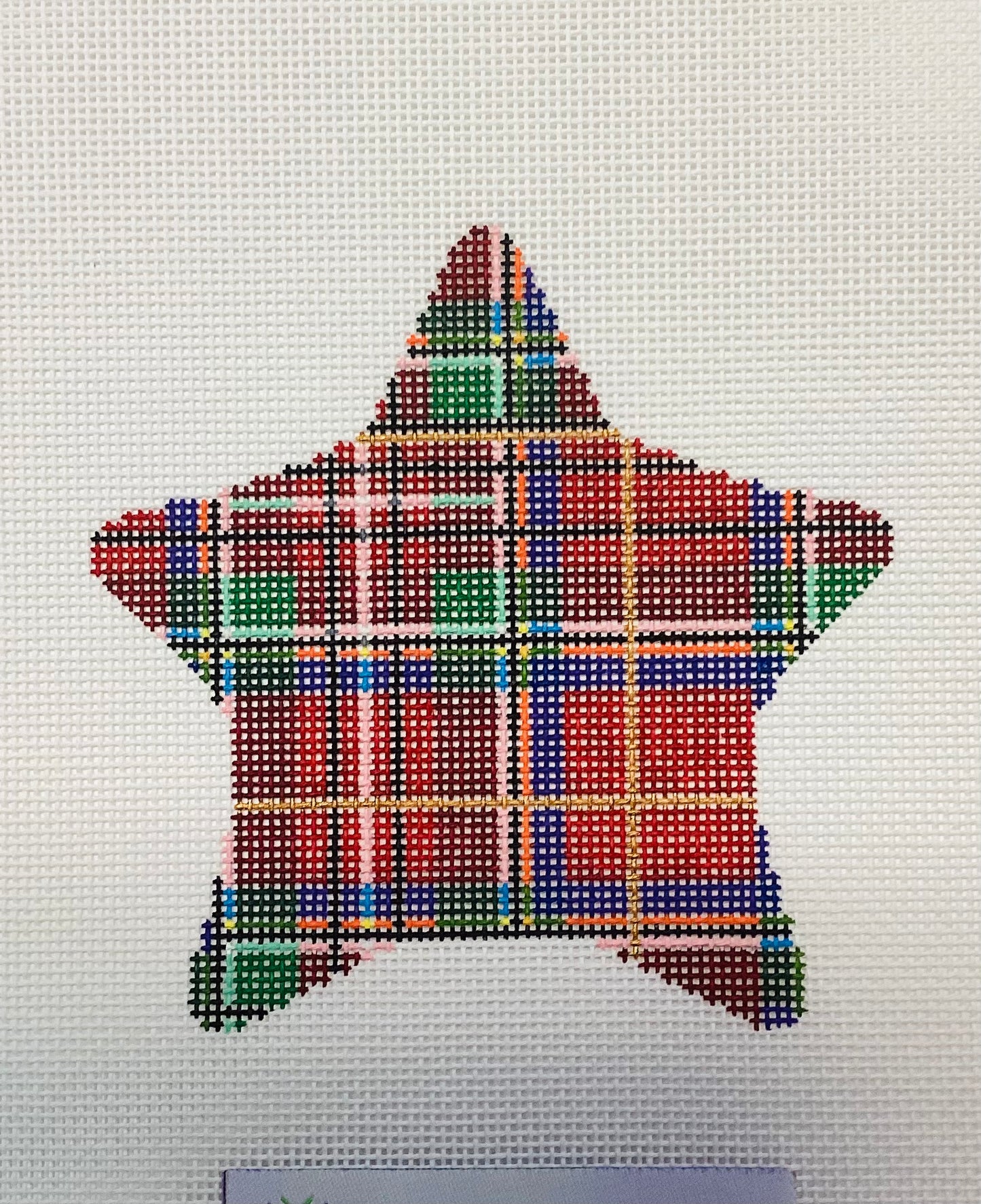 Plaid Star Ornament