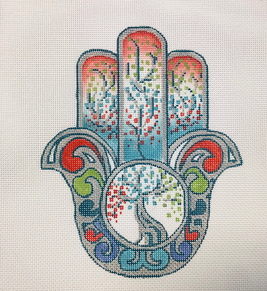 Hamsa Tree of Life Needlepoint