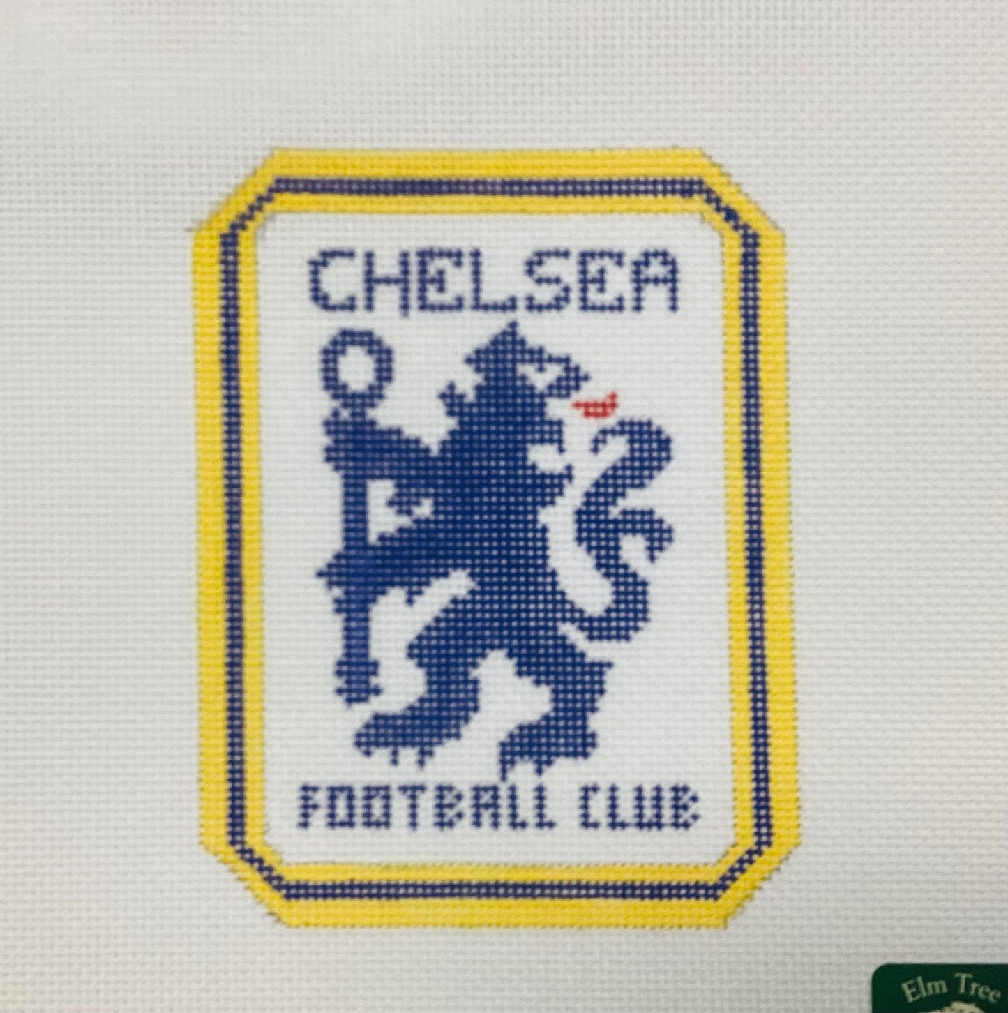 Chelsea Soccer Logo Needlepoint Canvas.