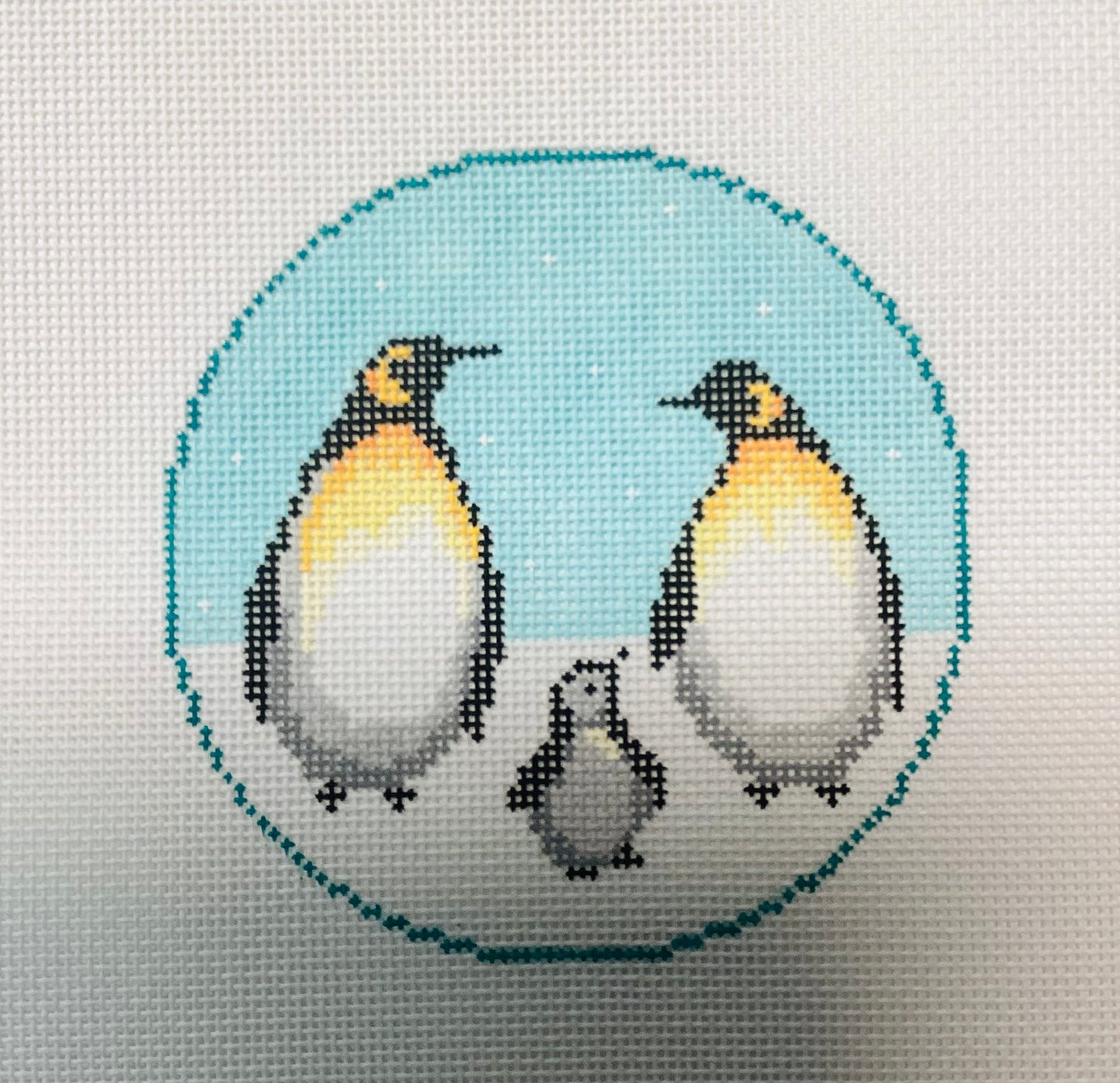 Penguin Family Needlepoint