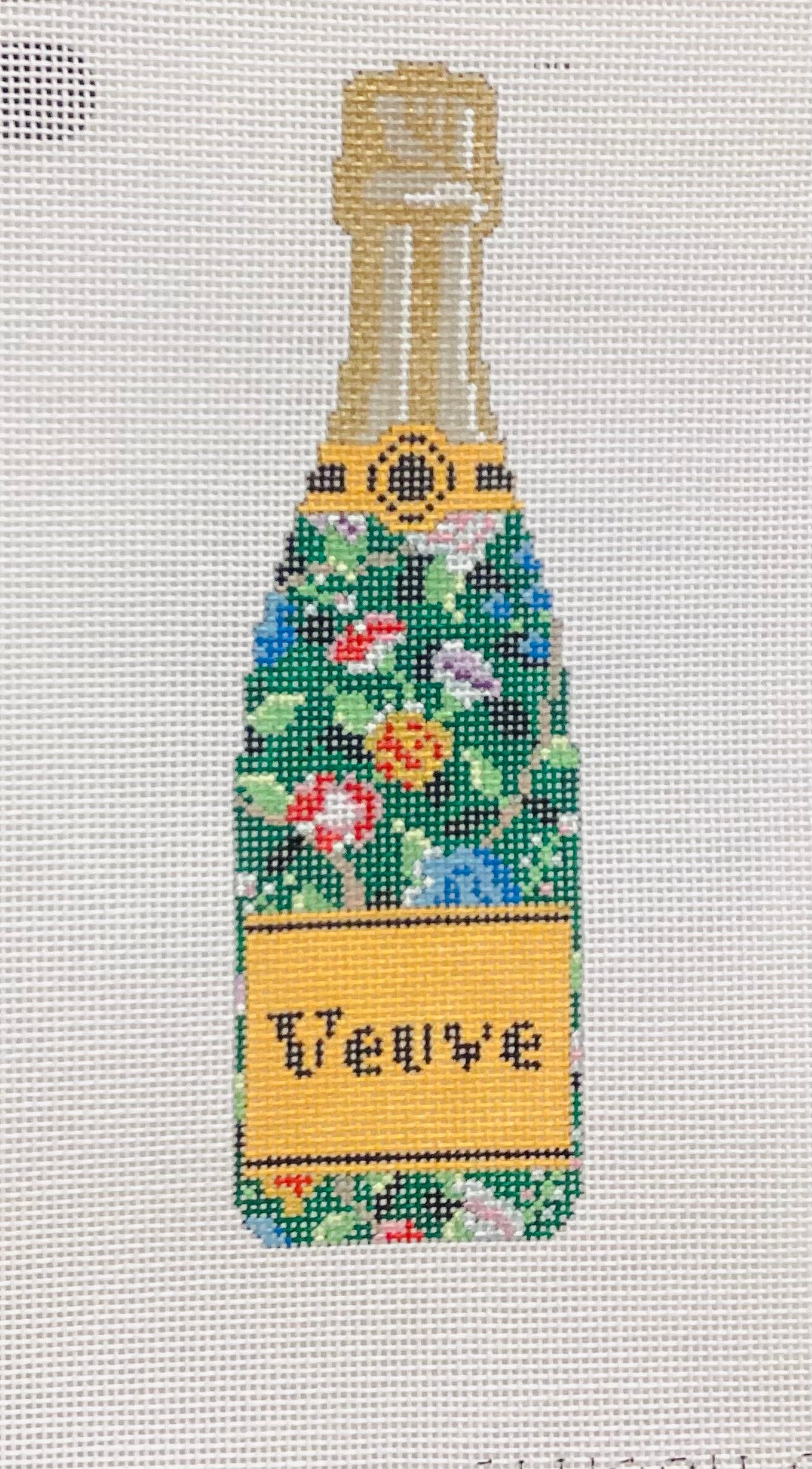 Veuve bottle- Green Floral
