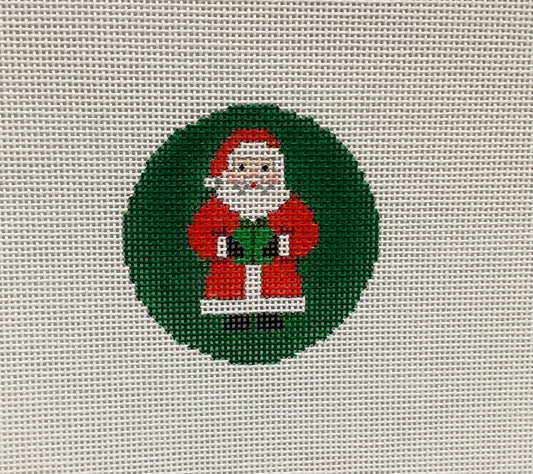 Santa with present