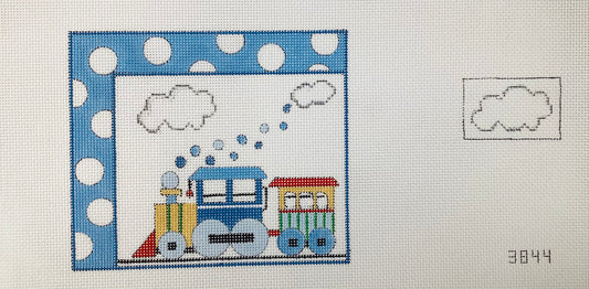 Train Tooth Fairy Pillow Blue